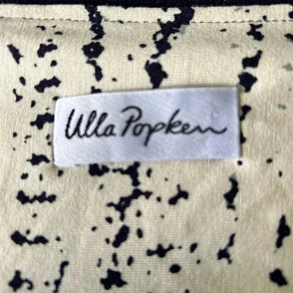 Ulla Popken midi dress navy cream floral sleeveless crossover bodice Size 20 - Picture 6 of 9